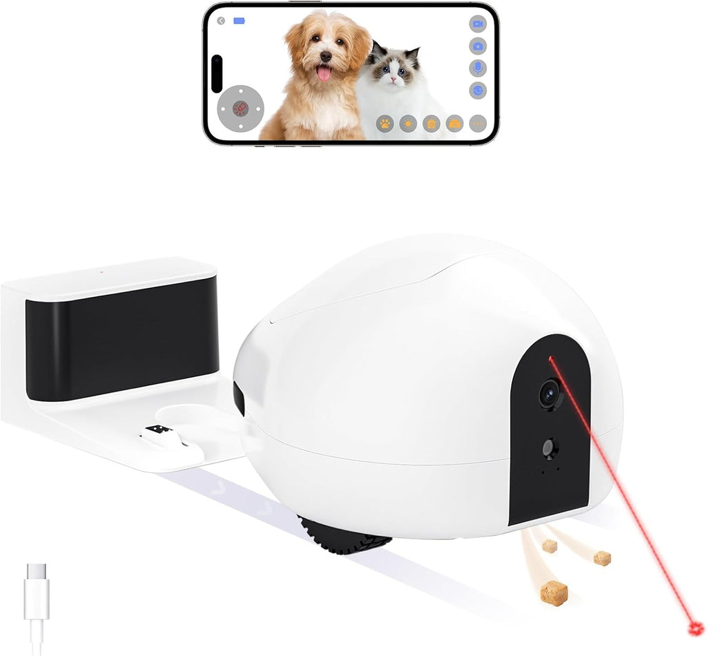 Pumpkii BQ70- Moving Robot for Dog and Cat, Pet Camera Treat Dispenser