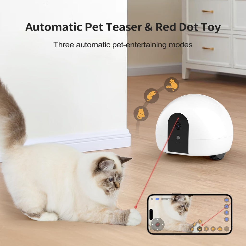 Pumpkii BQ70- Moving Robot for Dog and Cat, Pet Camera Treat Dispenser